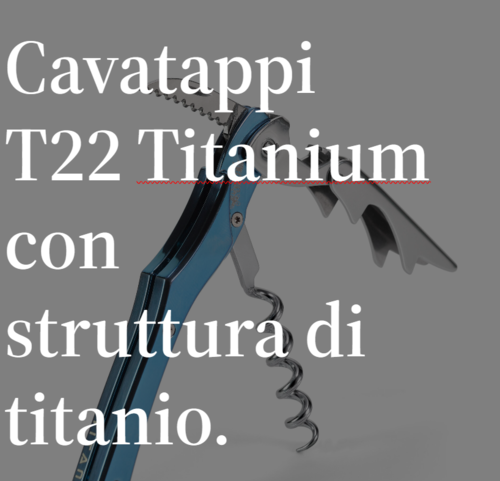 Cavatappi T22 Titanium e Damascus – Farfalli 2024